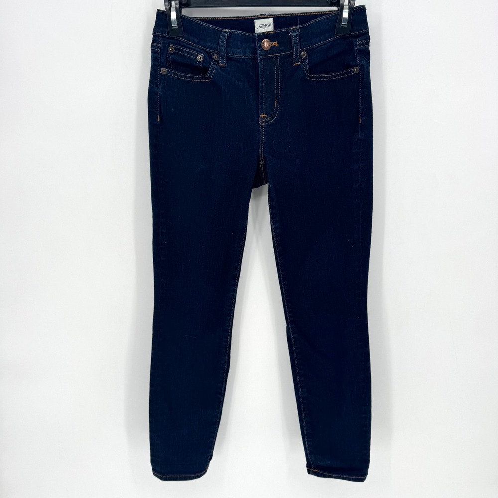 J. Crew Skinny Jeans Dark Wash Women's Cropped causal‎ mid rise Size 26
